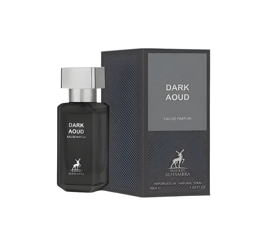 عطر جیبی الحمبرا دارک عود مردانه و زنانه حجم 30 میلی لیتر